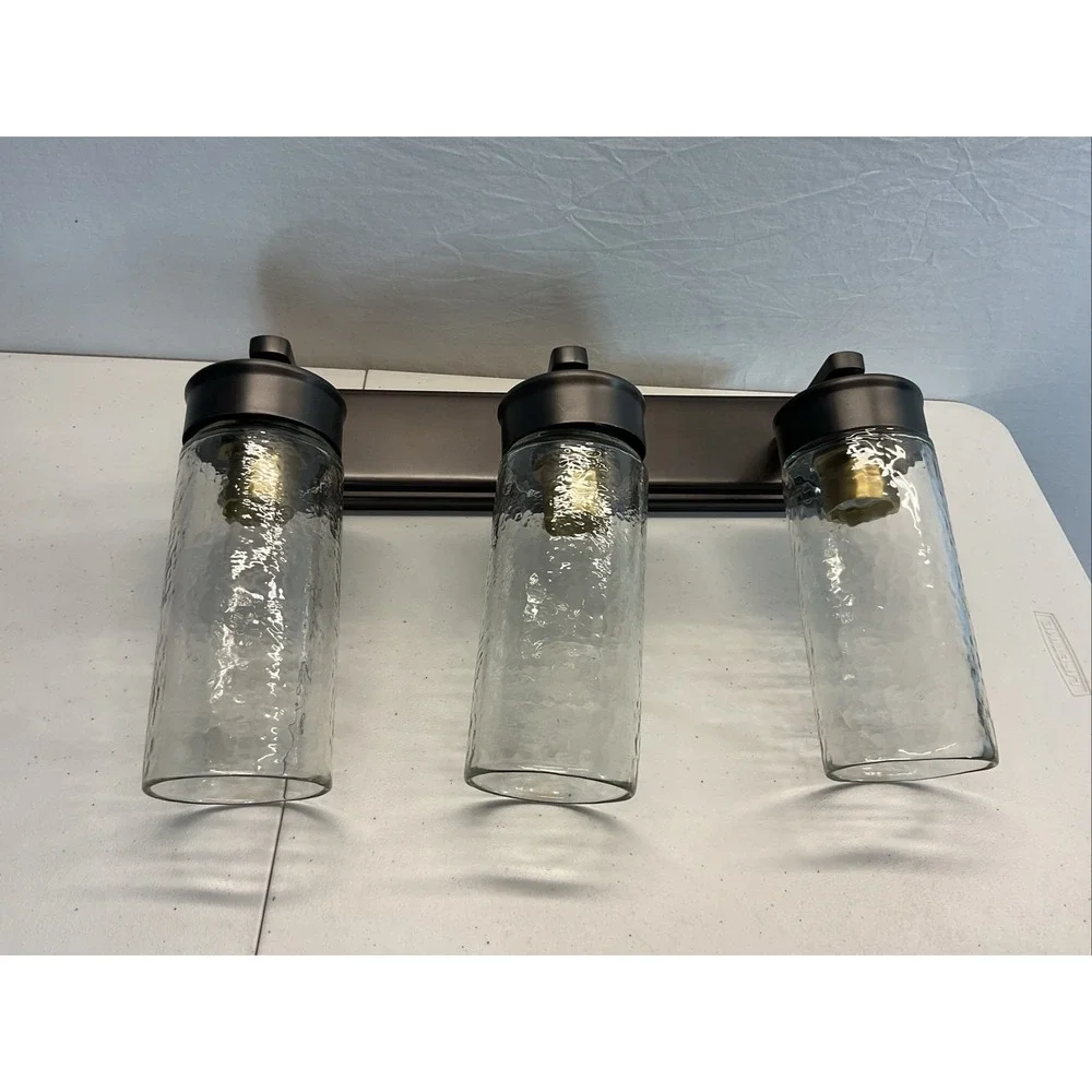 POTTERY BARN Triple Bathroom Sconce Vanity Light Oil rubbed bronze 20